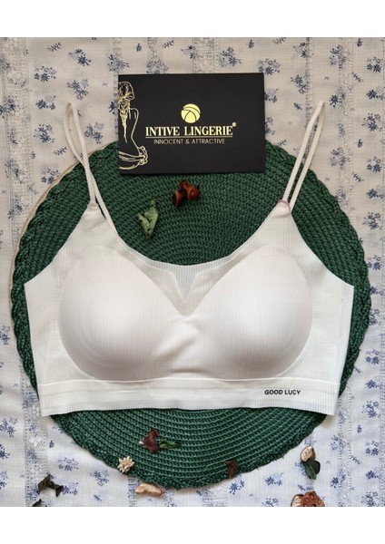 Valentina Fitilli Ince Askılı Hafif Destekli Kopçasız Dikişsiz Lazer Kesim Bralet/sütyen/büstiyer