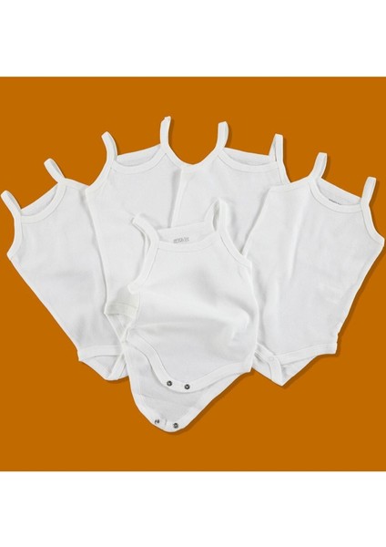 Unisex 5li İp Askılı Body Çıtçıtlı Bisiklet Yaka