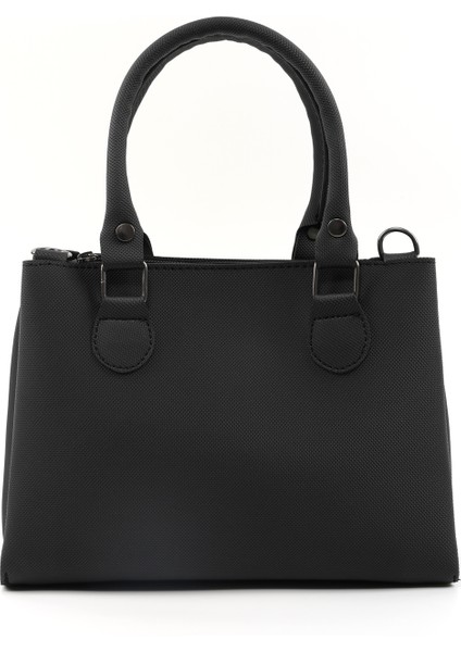 Siyah SHK243 Suni Deri Fermuarlı 3 Bölmeli Ayarlanabilir Askılı El, Kol ve Omuz Çantası modelleri