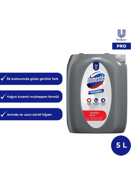 Professional Yoğun Kıvamlı Çamaşır Suyu 5l - 5kg U Pro