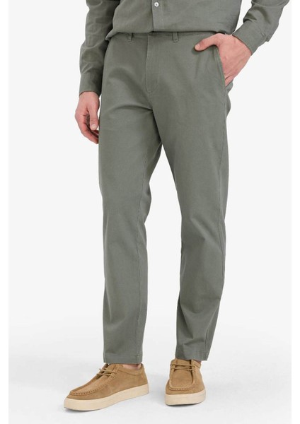 Regular Fit Normal Kesim Düz Paça Chino Haki Erkek Pantolon D7349AX/KH398 fırsatları