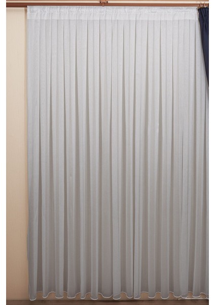 1-2,5 Normal Pile Çizgili Model Tül Perde,dikey Çizgili Kırık Beyaz Ütü Istemeyen Tül Perde indirimleri
