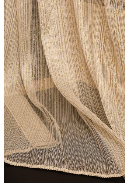 1-2,5 Normal Pile Altın Çizgili Model Tül Perde, Altın Gold Ütü Istemeyen Tül Perde modelleri