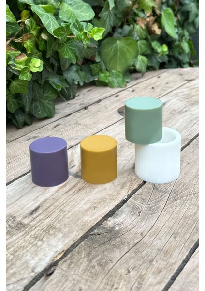 Beyaz Silindir 3D Mum Kalıbı 4X4X4, Esnek Silikon, 1 Adet fiyatları