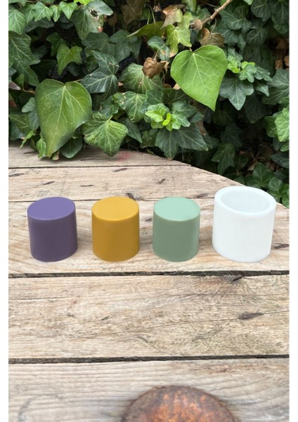 Beyaz Silindir 3D Mum Kalıbı 4X4X4, Esnek Silikon, 1 Adet modelleri