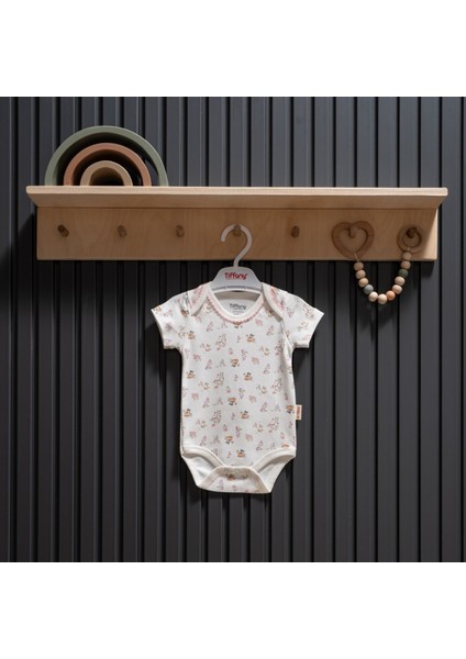 Kız Bebek Cute Cats Yarım Kol Badi Ekru 34008