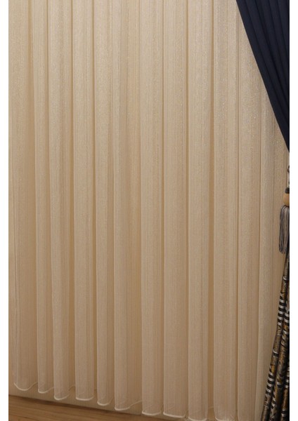 1-2,5 Normal Pile Altın Çizgili Model Tül Perde, Altın Gold Ütü Istemeyen Tül Perde indirimleri