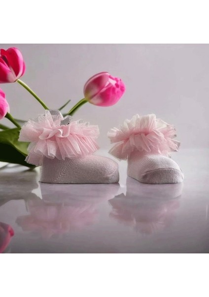 Tütülü Pamuklu Kız Çocuk Soket Çorap