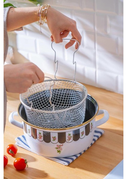 Luma Indüksiyon Uyumlu Emaye Kızartma Tenceresi - 22 cm fiyatları