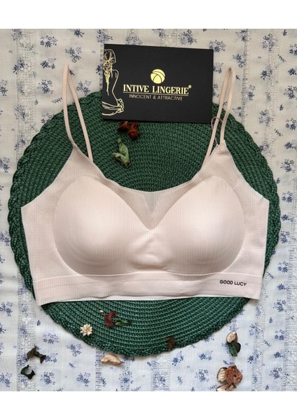 Valentina Fitilli Ince Askılı Hafif Destekli Kopçasız Dikişsiz Lazer Kesim Bralet/sütyen/büstiyer