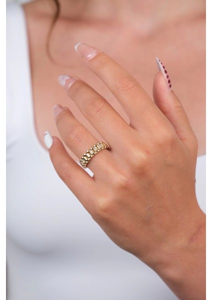 14 Ayar Altın Taşlı Yüzük 910