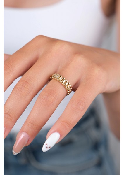 14 Ayar Altın Taşlı Yüzük 910 fiyatları