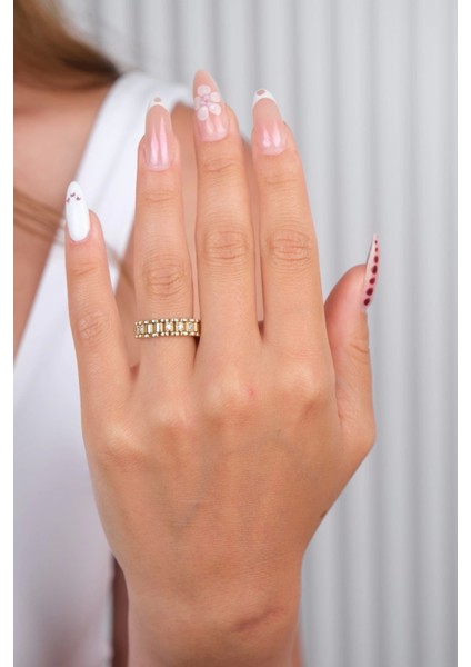 14 Ayar Altın Taşlı Yüzük 910 modelleri