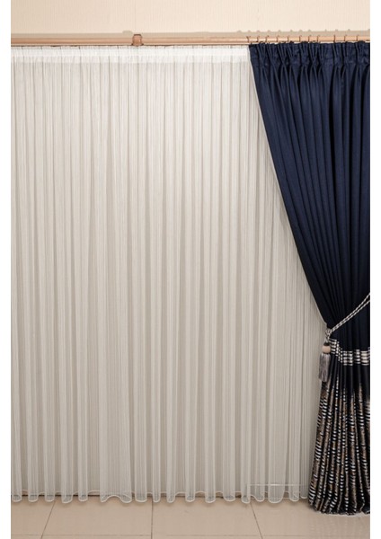 1-2 Seyrek Pile Zincir Model Tül Perde,dikey Çizgili Kırık Beyaz Ütü Istemeyen Tül Perde fiyatları