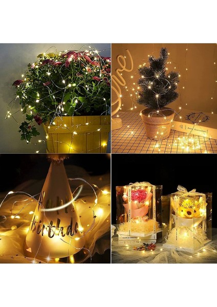 5 Metre Pilli Peri Dekor Işık Günışığı - Dekoratif Lamba Gün Işığı Yılbaşı Çam Ağacı Ev Süslemeli