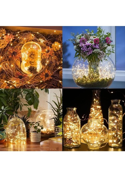 5 Metre Pilli Peri Dekor Işık Günışığı - Dekoratif Lamba Gün Işığı Yılbaşı Çam Ağacı Ev Süslemeli