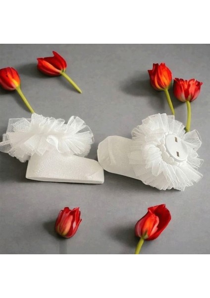 Tütülü Pamuklu Kız Çocuk Soket Çorap