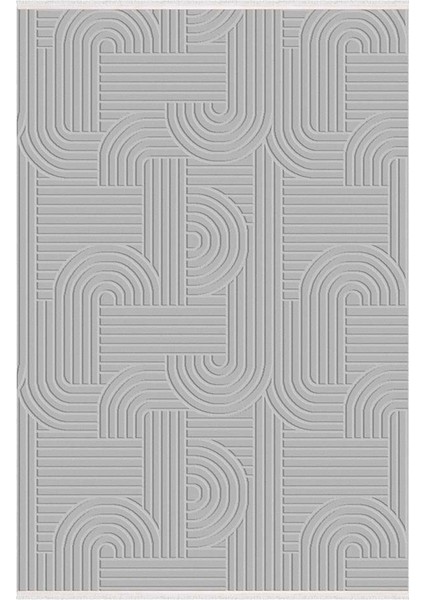 Grande 2014A Gri Yumuşak Dokulu Modern Salon, Mutfak, Oturma, Çocuk Odası Halısı