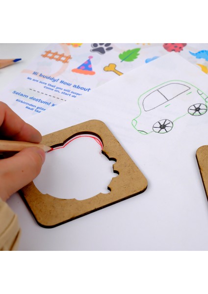 Eğitici Çizim ve Tasarım Kiti - Çizim Alıştırma Seti - Ince El Motor Beceri Kiti modelleri