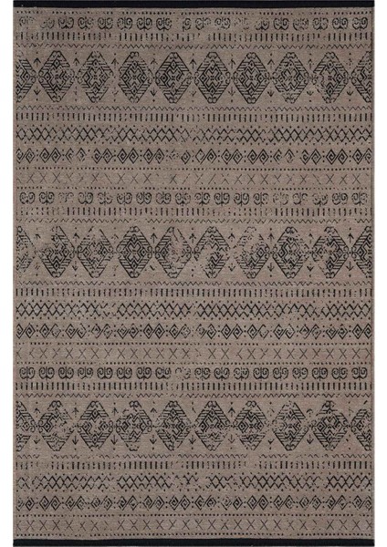 Gaia Bej Halı Yıkanabilir Kaymaz Taban Şönil Kilim Dokuma Pamuk Taban Kilim 10354 100 x 200 cm