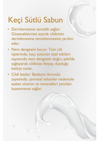 Zengin Vitamin ve Mineralli Canlandırıcı Nemlendirici Keçi Sütlü Sabun 125 gr fiyatları