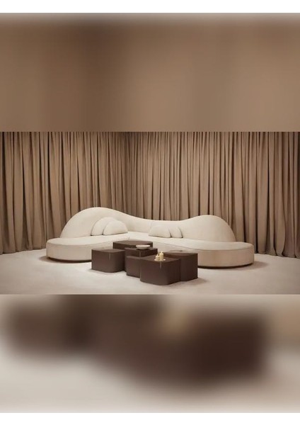 Denze Organik Formlu Modüler Orta Sehpa Seti - 6 Parça modelleri