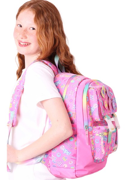 Su Geçirmez Kumaş Kız Çocuk Çok Gözlü Ortopedik Sırt Okul Çantası L5237 fiyatları