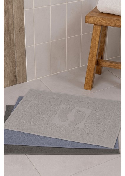 3 Adet %100 Pamuklu Taş Desenli Ayak Havlu Seti – 3 Renkli Takım fiyatları