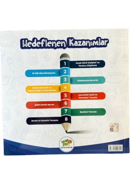 Minik Pota 0-2 Yaş İlk Boyama Kitabı – Örnekli, Ciltli, Renkli ve Koparılabilir Sayfalarla Eğlenceli Tasarım modelleri