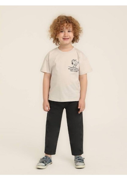 Erkek Bebek Pamuklu Snoopy Baskılı Tshirt