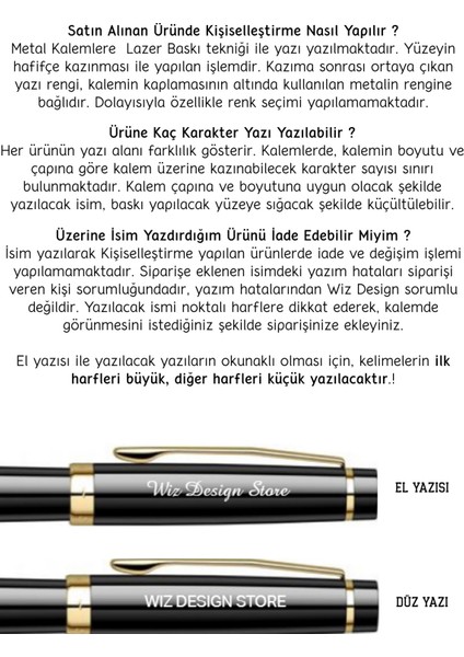 & WizDesign 722W Dolmakalem + Tükenmezkalem + Versatil Ikili Set Krom ( Ömür Boyu Garantili - Lüks Kutulu - İsme Özel Tasarım )