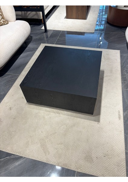 Most Lignum Ahşap Görünümlü Mat Siyah Orta Sehpa 80X80 Cm. (Evinize Teslim) fiyatları