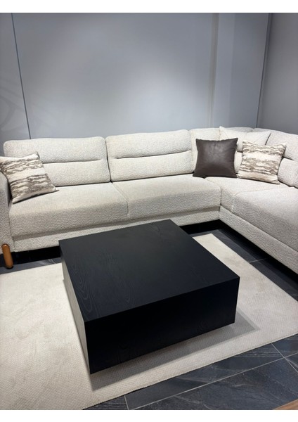 Most Lignum Ahşap Görünümlü Mat Siyah Orta Sehpa 80X80 Cm. (Evinize Teslim) modelleri