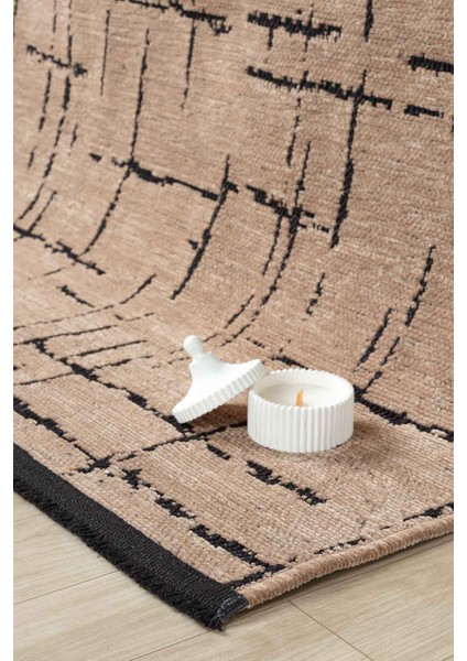 Gaia Bej Halı Yıkanabilir Kaymaz Taban Şönil Kilim Dokuma Pamuk Taban Kilim 10119 80 x 150 cm fiyatları