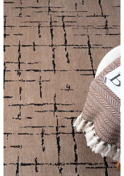 Gaia Bej Halı Yıkanabilir Kaymaz Taban Şönil Kilim Dokuma Pamuk Taban Kilim 10119 80 x 150 cm modelleri