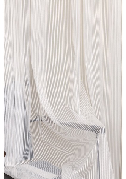 1-2 Seyrek Pile Akita Model Tül Perde, Kırık Beyaz Ütü Istemeyen Tül Perde fırsatları