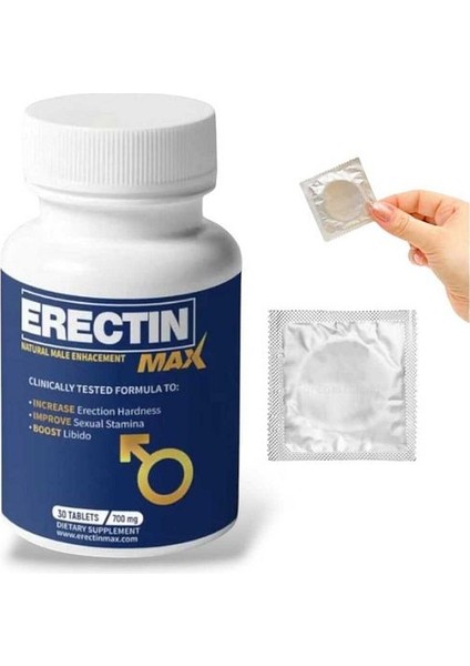 Erectin Max Natural Male Enhancement Performans Arttıran 30'lu Takviye