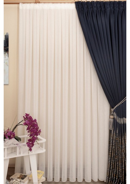 Pilesiz Düz Dikiş Foldet Model Tül Perde, Kırık Beyaz Ütü Istemeyen Tül Perde fiyatları