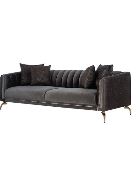 Larissa Üçlü Koltuk Antrasit fiyatları