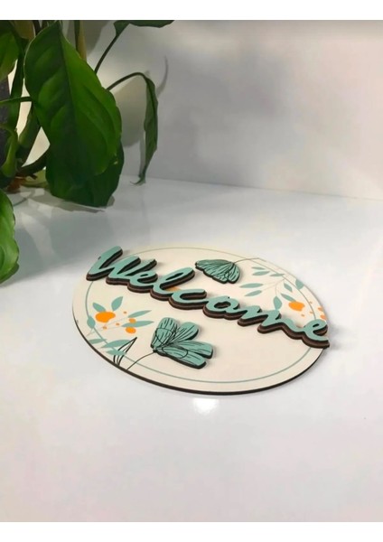 Welcome Yazılı Kapı Süsü|22*22 cm|TB2022 fiyatları
