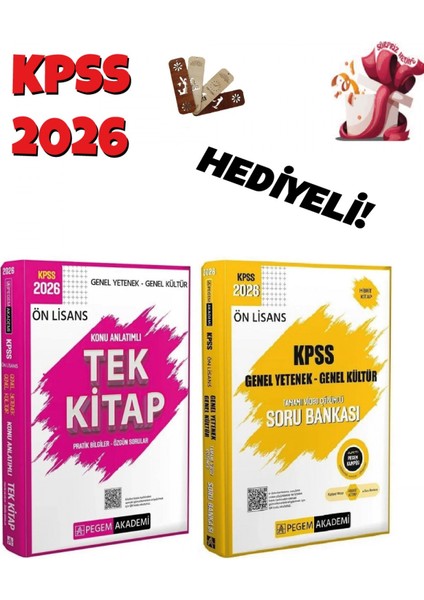 Pegem 2026 Kpss Ön Lisans Konu Anlatımlı + Soru Bankası 2 Li Set
