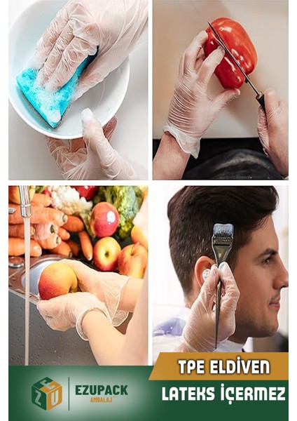 L Beden Winlyex 100'LÜ Gıda Muayene Pudrasız Medikal Temizlik Mutfak Saç Boyama Eldiveni indirimleri