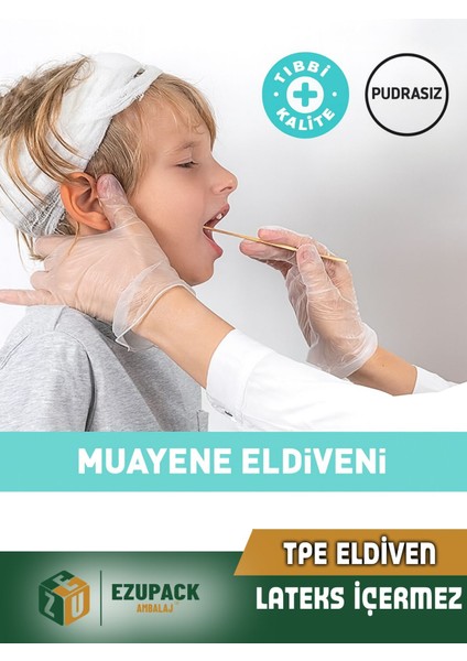 L Beden Winlyex 100'LÜ Gıda Muayene Pudrasız Medikal Temizlik Mutfak Saç Boyama Eldiveni
