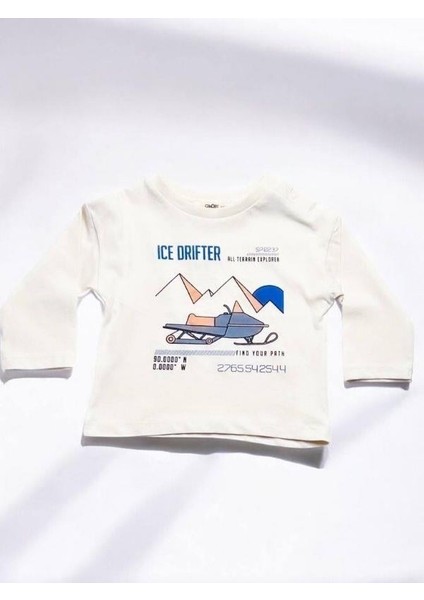 Erkek Bebek Ice Drifter Yazılı Ince Uzun Kollu Tshirt fiyatları