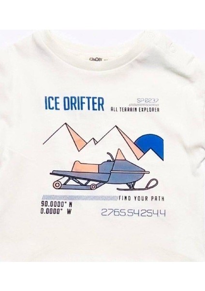 Erkek Bebek Ice Drifter Yazılı Ince Uzun Kollu Tshirt fırsatları