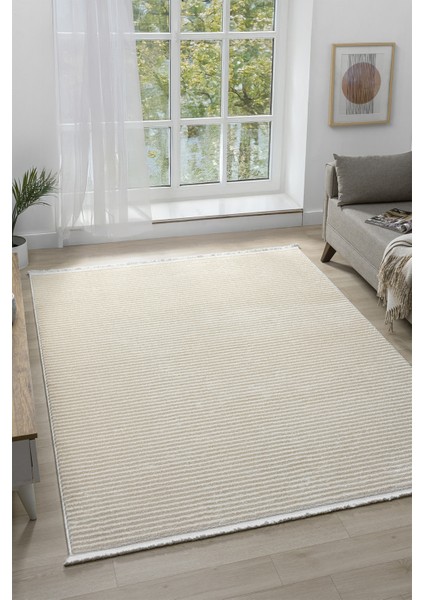 Puffy Beyaz Halı Yumuşak Dokulu Shaggy Halı Oturma Odası Salon Halısı 11076D