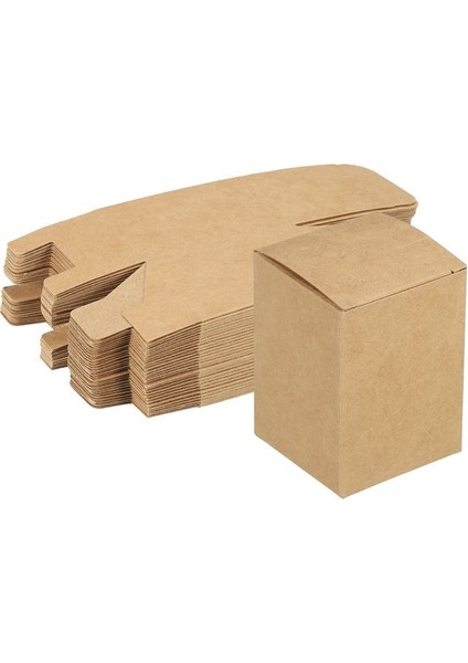 8,4X8,4X13,4 cm E-Ticaret Kutusu - Mum Kutusu -Kraft- 50 Adet