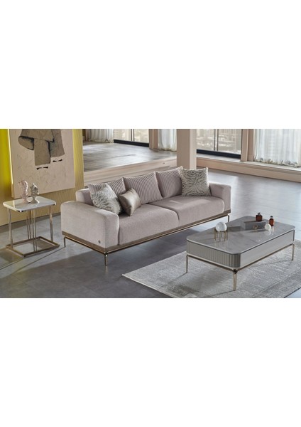 Estella Üçlü Koltuk Mondero Krem indirimleri