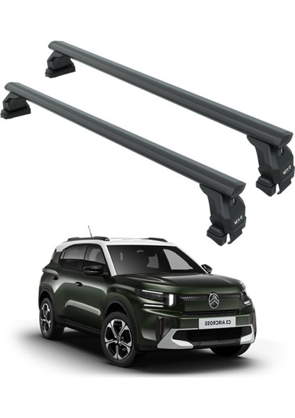 Citroen E-C3 Oluksuz Üst Tavan Portbagaj Taşıyıcı Ara Atkısı Toros Serisi Pro 4 Siyah