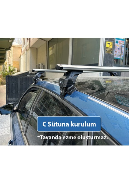 Citroen E-C3 Oluksuz Üst Tavan Portbagaj Taşıyıcı Ara Atkısı Toros Serisi Pro 4 Siyah fırsatları